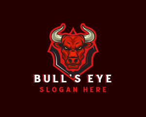 Bull Shield Horns logo design