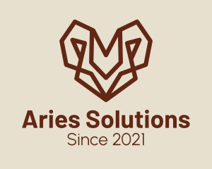 Aries - Minimalist Goat Head logo design