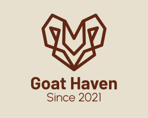 Minimalist Goat Head  logo design