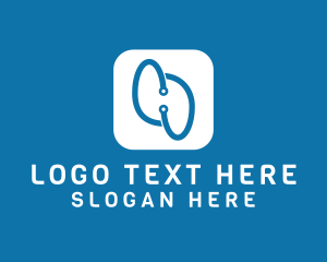 Blue - Cyber Tech App Letter H logo design