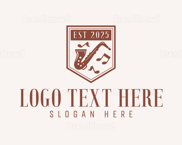 Jazz Saxophone Music Logo