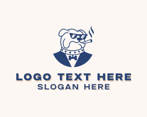 Dog - Smoking Bulldog Pet Shop logo design