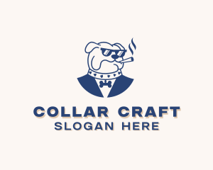 Collar - Smoking Bulldog Pet Shop logo design