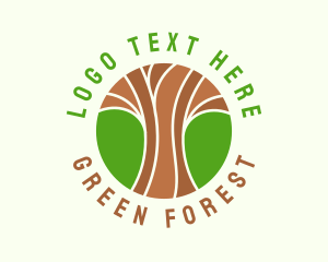 Green Nature Tree  logo design