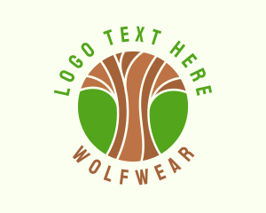 Vegan - Green Nature Tree logo design