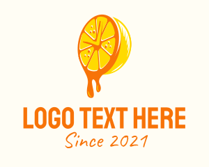 Juice - Lemon Juice Clock logo design