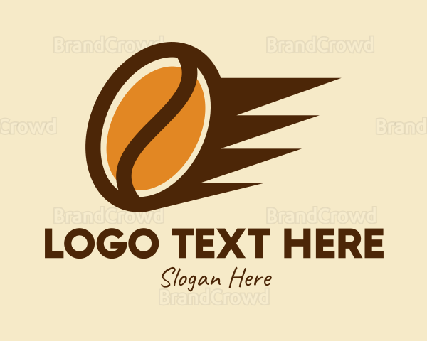 Fast Coffee Bean Logo