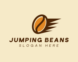 Fast Coffee Bean  logo design