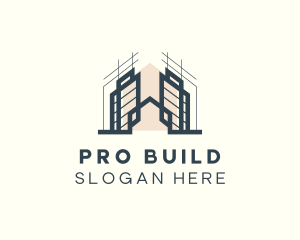 Building Architecture Contractor logo design