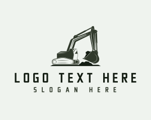 Heavy Duty - Industrial Backhoe Excavator logo design