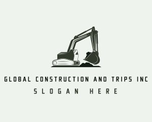 Industrial Backhoe Excavator Logo