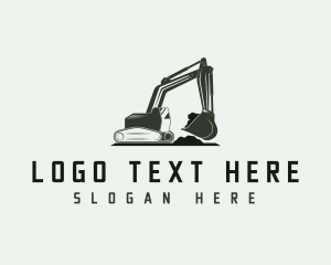 Industrial Backhoe Excavator Logo