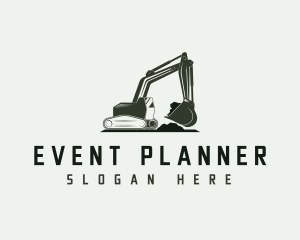 Heavy Equipment - Industrial Backhoe Excavator logo design