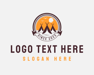 Outdoor Tent Sunset Logo