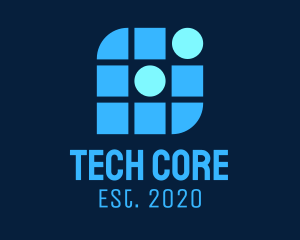 Blue Tech Company logo design