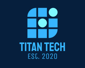 Blue Tech Company logo design