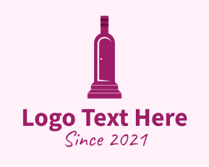 Bartender - Purple Bottle Door logo design