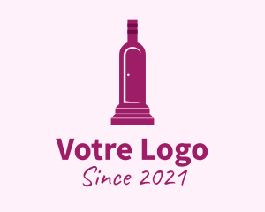 Hide - Purple Bottle Door logo design