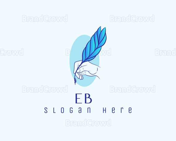 Handwriting Quill Feather Logo