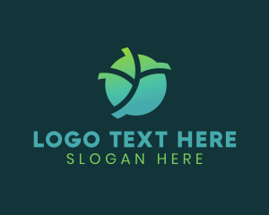 Gradient - Abstract Gradient Leaves logo design