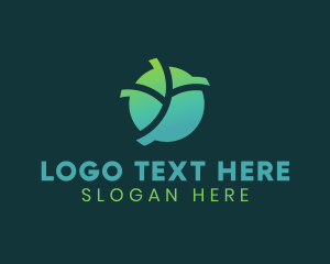 Vegan - Natural Eco Leaf logo design