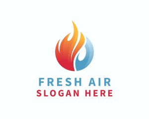 Fire Ice Temperature  logo design