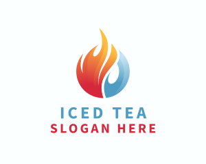 Fire Ice Temperature  logo design