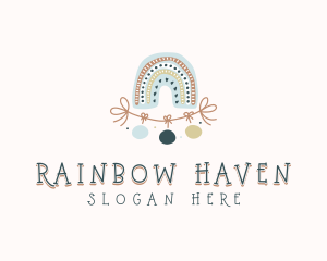 Rainbow Boho Daycare logo design