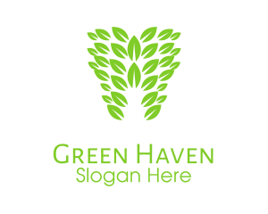 Green Leaf Tooth logo design