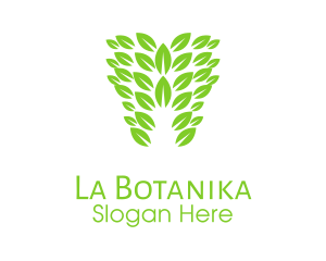 Green - Green Leaf Tooth logo design