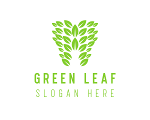 Green Leaf Tooth logo design