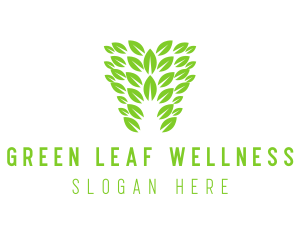 Green Leaf Tooth logo design