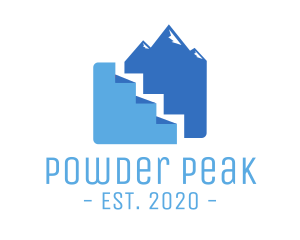 Mountain Peak Stairs logo design