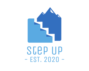 Stair - Mountain Peak Stairs logo design