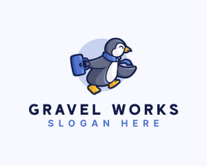 Penguin Worker Career logo design