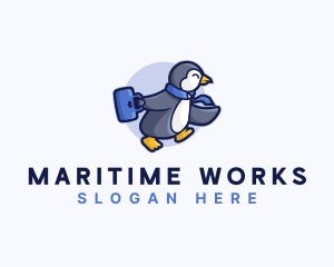 Penguin Worker Career logo design