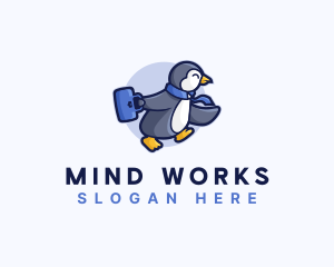 Penguin Worker Career logo design