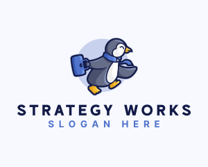 Penguin Worker Career logo design