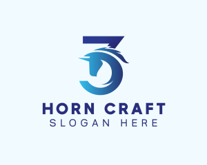 Horn - Horse Horn Stallion logo design