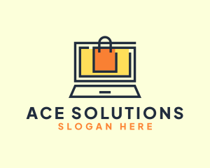 Online Market Bag logo design