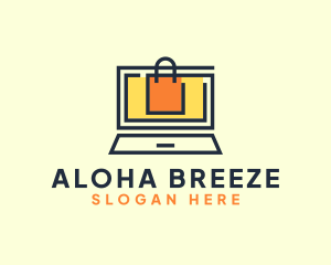 Online Market Bag logo design