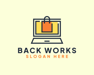 Online Market Bag logo design