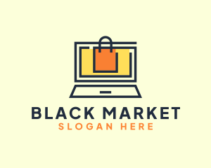 Online Market Bag logo design