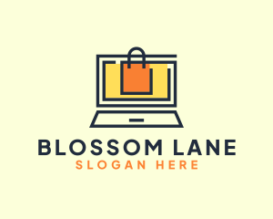 Online Market Bag logo design