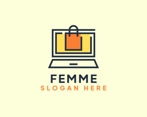 Online Market Bag logo design