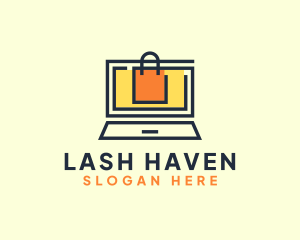 Online Market Bag logo design