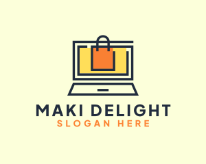 Online Market Bag logo design