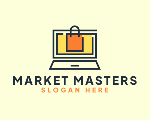 Online Market Bag logo design