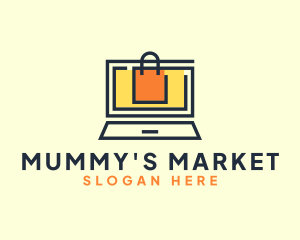 Online Market Bag logo design