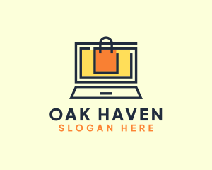 Online Market Bag logo design